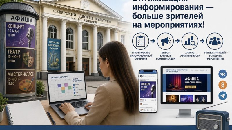 Дворец культуры из Северского района оптимизирует процесс информирования о планируемых мероприятиях