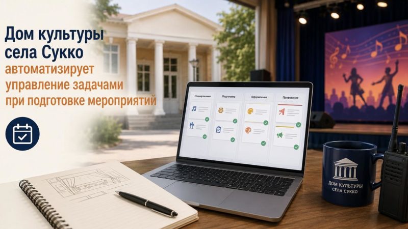 Дом культуры села Сукко автоматизирует управление задачами при подготовке мероприятий